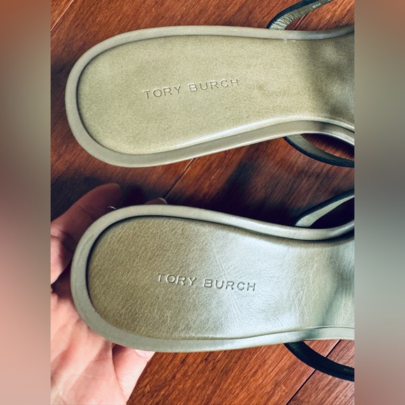 Final price Tory Burch Miller Bombé Low Heel Logo Sandals Sesame  Eu 38 US 8 - Picture 9 of 16